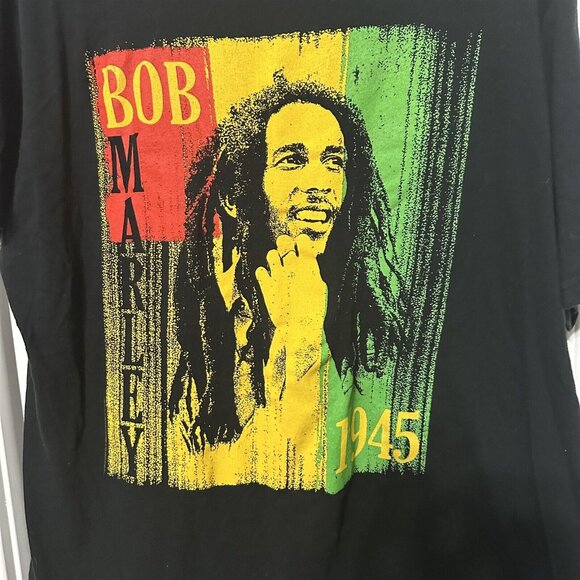 Zion Rootswear Bob Marley T Shirt Black XL Jamaica Reggae 1945 - Picture 2 of 4